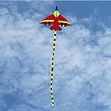 Red Airplane Aircraft Kite Easy Control Flying Reat For Family Fun At The Park, Beach And Kites Festival.