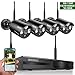 【2018 Update】 8-Channel HD 1080P Wireless Network/IP Security Camera System(IP Wireless WiFi NVR Kits),4Pcs 720P 1.0 Megapixel Wireless Indoor/Outdoor IR Bullet IP Cameras,P2P,App,No HDD