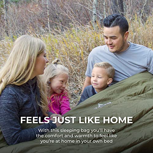 TETON Sports Mammoth Queen Size Sleeping Bag Double Sleeping Bag A