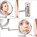 IBeaty Bathroom Mirror 8 inch Wall Mount Makeup Mirror Double-Sided Face Mirror, Swivel Vanity Mirror 1x and 7X Magnification Polished Chrome Finished
