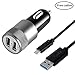 For Samsung Galaxy NOTE8/S8/S8 Plus Car Charger, 3.1A USB Type C Car Charger, JOMOQ Retractable Coiled Dual-Port Quick Charger for ChromeBook Pixel, Nexus 6P, HUAWEI Mate 10, LG G5 OnePlus 5 and More