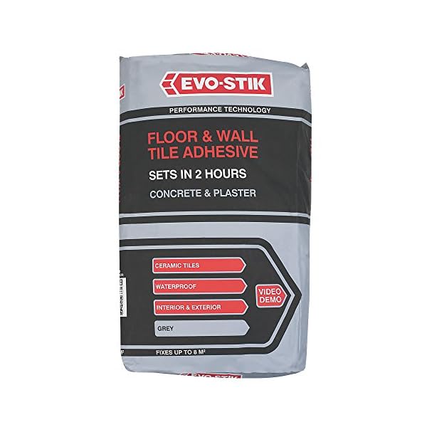 EVOSTIK Floor & Wall Tile Adhesive, For Wood, Concrete and Plaster, Waterproof, For Interior