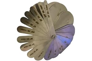 HanOaki Rope Groove Gauge 6.5-54mm 1/4-2-1/2 Inch Stainless Steel Pulley Measurement Tool for Wear Depth with 22-Piece Set(Me