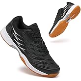 Tennis Shoes Lightweight Pickleball All Court Shoes Indoor Outdoor Badminton Sneaker with Arch Support Court Training Black