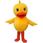 Cute Yellow Duck Mascot Costume Adult Halloween Costume