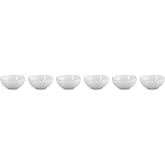 Le Creuset Set Of 6 Vancouver Pinch Bowls 2 Oz White