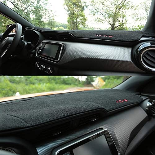 LHYQRSQ LHD Car Dashboard Avoid Light Pad Instrument Platform Desk Cover Mat Carpets Summer Accessories,For Nissan Kicks 2017 2018 2019
