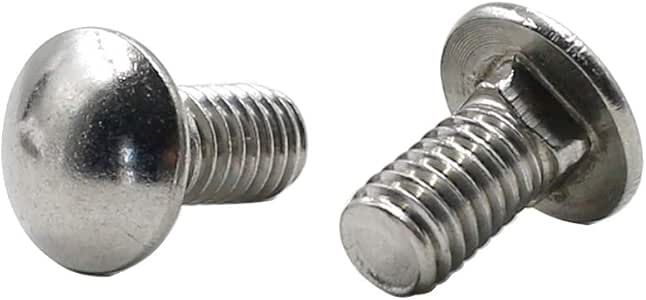 TOUHIA 20pcs 1 4 20 X 1 2 Carriage Bolts Stainless Steel Round Head Square Neck Fully 