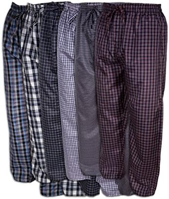 Best Brand Basics Basics Men's 6 Pack Woven Drawstring Thin - Lightweight Sleep & Lounge Pants