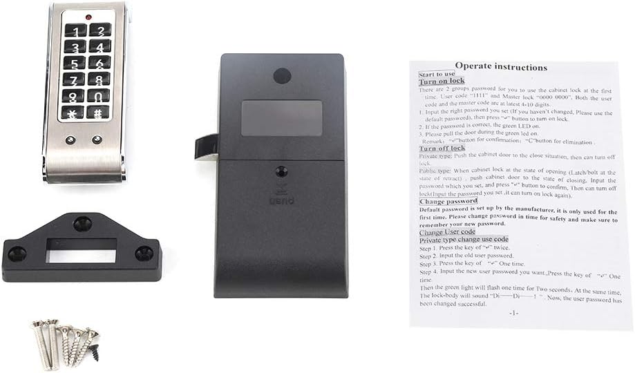 FTVOGUE Digital Keypad Code Lock Combination Cam Password Security Lock