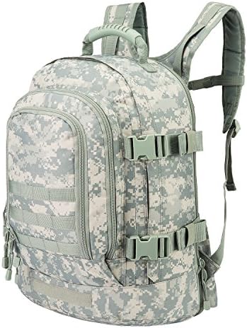Expandable Adjustable Backpack With Waist Strap 39 - 64 L Large 3 Day Military Tactical Rucksack for Outdoors Hiking GYM Camping Trekking Bug Out Durable Comfortable and Lightweight Molle Assault Bag