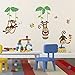 Under The Tree Top Monkey Circus Kids Room/Nursery Peel & Stick Wall Sticker Decals