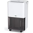 Uhome 30 Pint Dehumidifier - for Basement with Activated Carbon Filter,Ultra Quiet, Humidity Sensor, Auto Shut Off, Continuous Drainage Hose - Ideal Dehumidifiers for Home, 1500 Sq Ft Dehumidifiers
