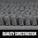 KANGAROO Bathroom Rugs, Chenille Soft Absorbent Bath Rug, Shaggy Shower Mat, Quick Dry Machine Wash Bathmat, Plush Carpet Mats for Tub, Bathtub and Room Home Decor Accessories, 36x24, Light Gray