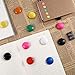 Patelai 48 Pieces Mini Fridge Magnets Round Magnetic Button Whiteboard Magnets Office Magnets, 8 Colors
