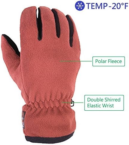 Women Winter Thermal Gloves with Soft Deerskin Suede Leather for Driving and Work (3M Thinsulate Insulation)