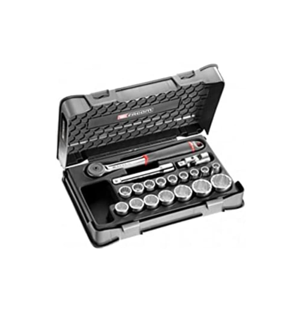FACOM S.161-2P12 1/2" Metric 12-Point Socket Set, 19 Pieces