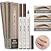 Microblading Tattoo Eyebrow Pen with Four Tips,Waterproof Ink Gel Tint Drawing Eyebrow Pencil,Long Lasting Smudge-Proof Natural Hair-Like Defined Brows All Day (Brown)