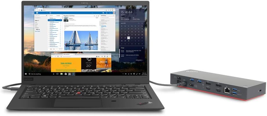 Lenovo USA ThinkPad Thunderbolt 3 Dock Gen 2 135W (40AN0135US) Dual UHD 4K Display Capability, 2 HDMI, 2 DP, USB-C, USB 3.1, Black: Computers & Accessories