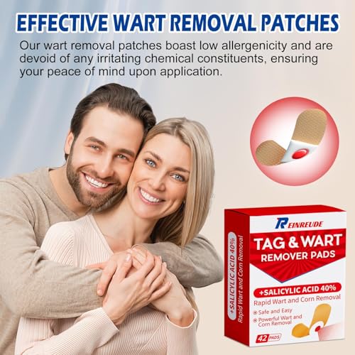 LBOYLOVE® 42 Pack Wart Corn Remover Pads for Feet, 40% Salicylic Acid Wart Remover Pads, Corn Removers for Toes, Extra Strength Bandages for Plantar Warts, Corns, Callus on Feet