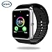 WGHL Wearable Bluetooth Touch Screen Smart Watch with Camera and SIM Card Slot for Android Samsung HTC LG SONY (Full Functions) IOS iPhone 5 / 5s / 6 / 6plus / 7(Partial functions) (Silver)