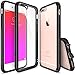 Ringke Fusion Compatible with iPhone 6S Case, Clear PC Back & TPU Bumper Drop Protection with Dust Caps for iPhone 6 - Black