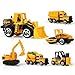 Coolplay Inertia Toy Early Engineering Vehicles Friction Powered Dumper,Bulldozers,Forklift,Tank Truck,Asphalt Car and Excavator for Children Kids Boys and Girls ( Pack of 6)