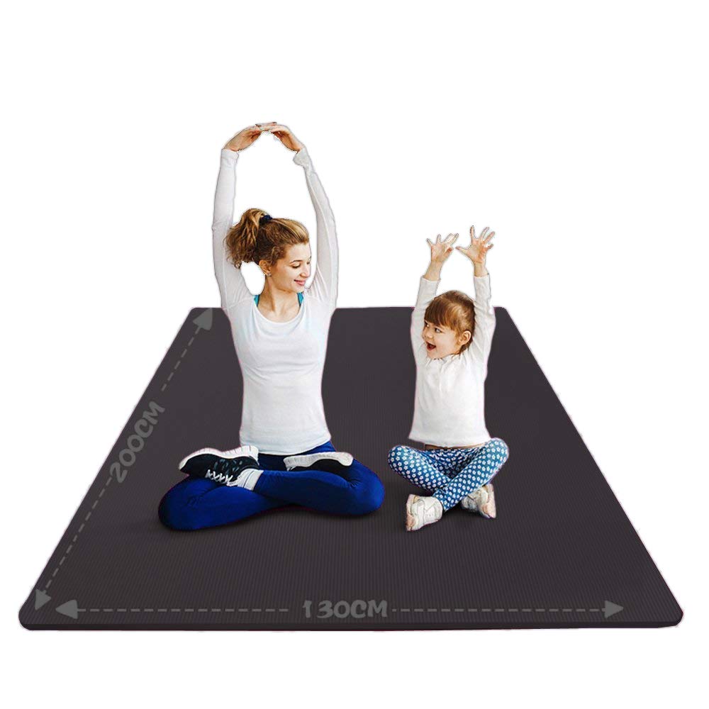 YUREN XL Yoga Mat 4X7 ft Wide Large 10mm Comfortable Thick NonSlip NBR