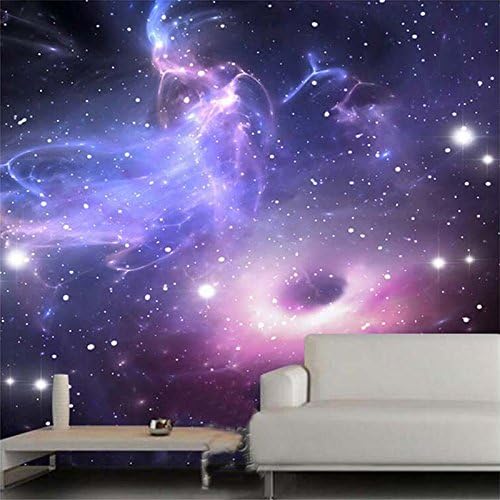 Custom 3D Stereoscopic Universe Stars Galaxy Ceiling Mural Wall Painting KTV Living Room Bedroom Background Wallpaper Murals 3D,5.3?