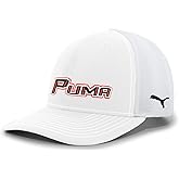 PUMA Race Logo Performance Air Mesh Trucker Adjustable Strapback Hat (US, Alpha, One Size, White)