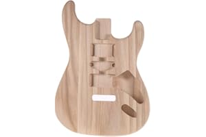 ACAGALA ST01-TM Unfinished Handcrafted Guitar Body Candlenut Wood Electric Guitar Body Barrel Replacement Parts