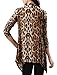 Allegra K Women's Drape Front Open Cardigan Long Sleeve Casual Lightweight Irregular Hem Large Beige Coffee