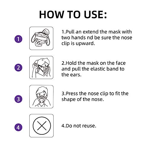 50pcs Disposable Universal Face Mask, 4 Layers Medical Earloop Mouth Mask Anti Dust, Great for Virus Protection - Thumbnail 6