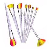 TONSEE 8 PCS Make Up Foundation Eyebrow Eyeliner Blush Cosmetic Concealer Brushes - White