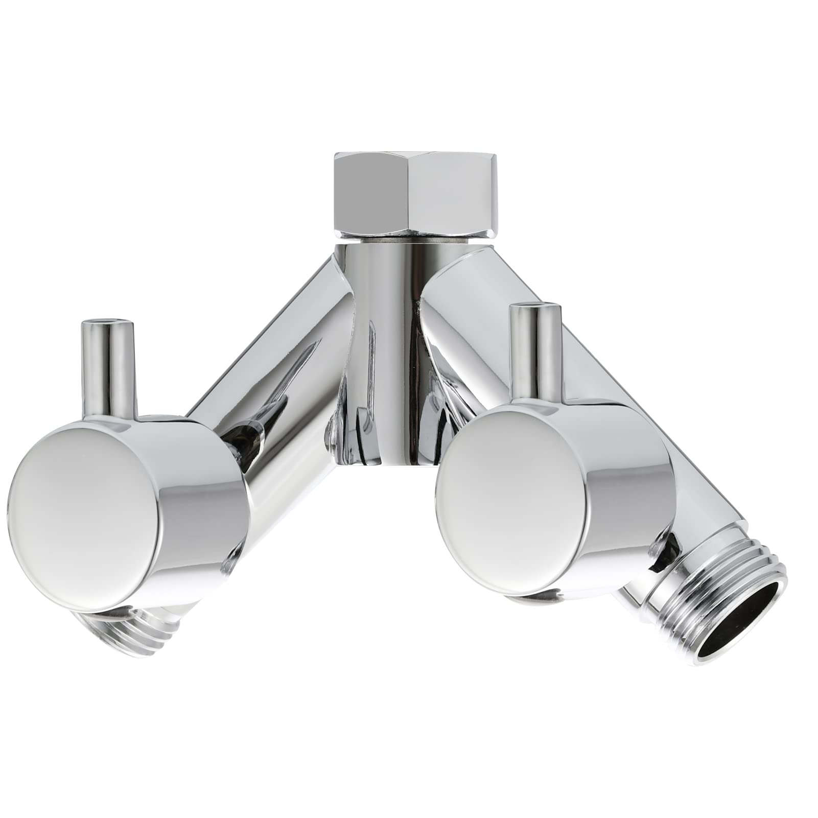 Tecmolog Brass Diverter Valve 2-Way Y Splitter 1/2 Inch for Shower Hose and Head Chrome DSF014A