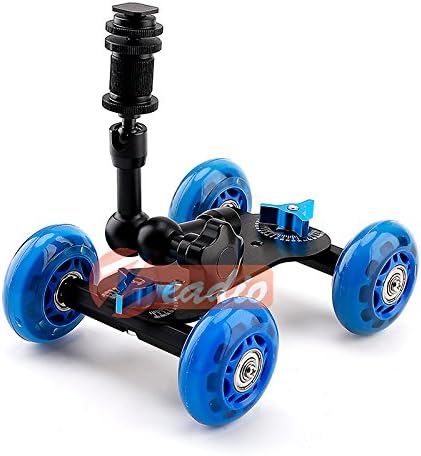 Zeadio Magic Arm Tabletop Portable Skater Dolly Rail Car Kits for all LCD Field Monitor Canon Nikon all Video DSLR Camera Rig - Image 5