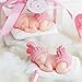 FLYPARTY Children's Birthday Candles with Greeting Card,Handmade Adorable Sleeping Baby Birthday Baby Shower Cake Topper Candle, Wedding Festival Party Favors Decorations (Pink Girl)