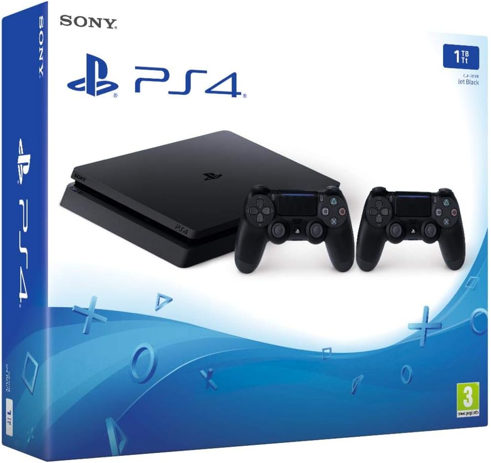 PlayStation 4 (PS4) Consola de 1 TB + 2 Dual Shock 4 Wireless