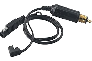 CRIDENG Motorcycle Battery Charger Cord Fit for BMW Motorcycle, DIN Hella Plug to SAE, SAE Connector Cable Battery Charger Plug for Charging, Tire Inflation, and Power Management