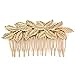 Sannysis Bling Punk Women Girls Golden Leaf Hair Comb Hair Clip