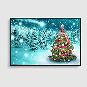 Framed Canvas Home Artwork Decoration Merry Christmas Canvas Wall Art for Living Room, Bedroom - 16x24 inches