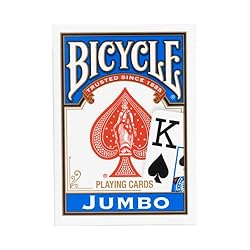 Bicycle Playing Cards, Jumbo Index, 12 Pack,Red