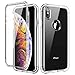 SKYLMW Case for iPhone Xs MAX 6.5 inch, [Built in Screen Protector] Full Body Shockproof Dual Layer High Impact Protective Hard Plastic & Soft TPU with Cover Cases for iPhone Xs MAX 2018,Clear