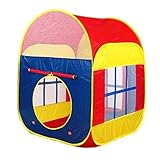 Babrit Play Tent for Girls and Boys Six Sided Play House 2 Doors and 2 Mesh Windows Play Game House