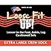 Loose Fit Stays Up Men's and Women's Casual Crew Socks (Pack of 3) Made in USA Cushioned Sole (X-Large, Black)