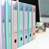 Oxford A4 Lever Arch Files 3 Pack Pastel Pink Lilac Mint 70mm 560 Sheets view 4
