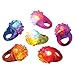 24 Assort Color Flashing LED Soft Silicone Bumpy Ring Light up Party Favors Bag Fillers