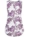 Messic Sleeveless Tunic Blouse, Women's Scoop Neck Floral Print A Line Loose Knit Flowy Tank Tops(X-Large,Violet)