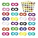 AIMIKE Superhero Masks, Cosplay Party Favors, Superhero Eye Masks for Kids with 100 Round Superhero Stickers, 24Pcs Multicolor Masks
