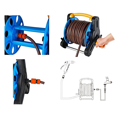 Xnferty Garden Water Hose Reel Cart, Portable Garden Car Washing Hose Reel With Bracket Holder